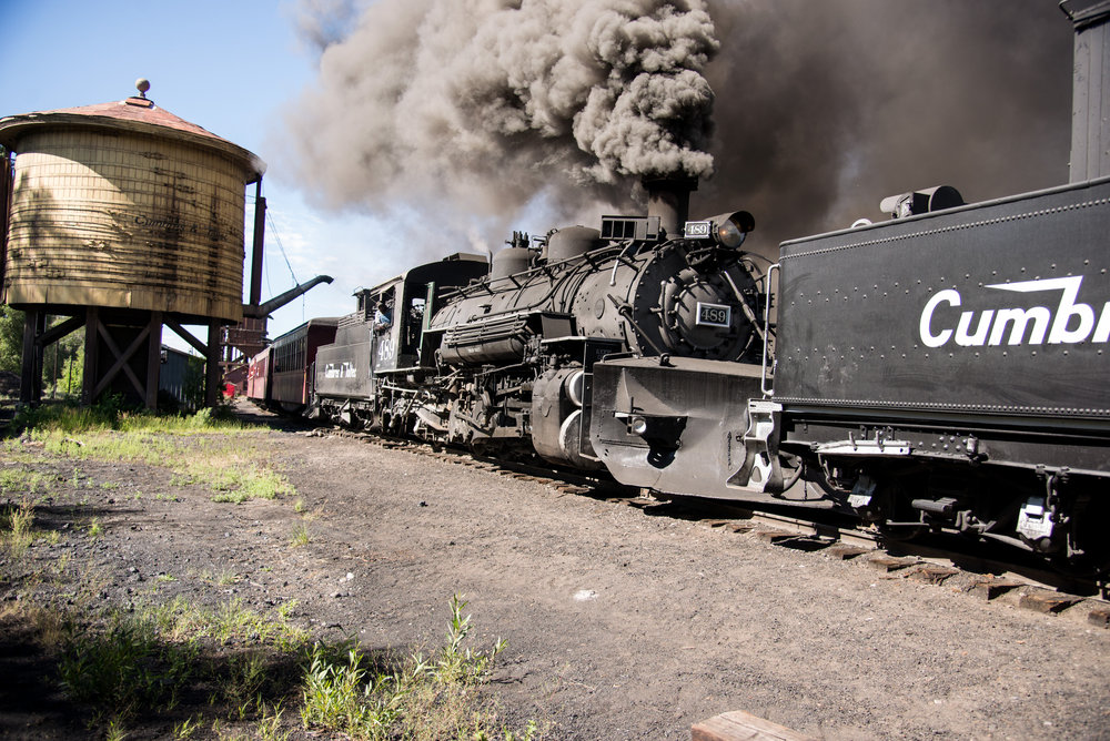 16 Road locomotive 489 is also working at moving train 216 out of Chama.jpg