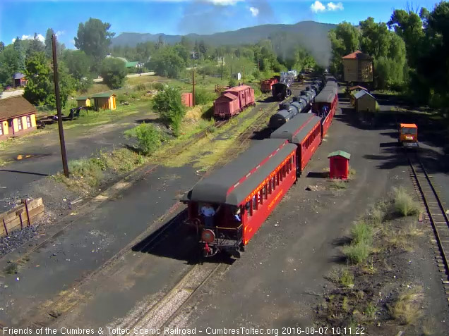 8-7-16 There is one person on the platform of the New Mexico as it passes the tipple.jpg