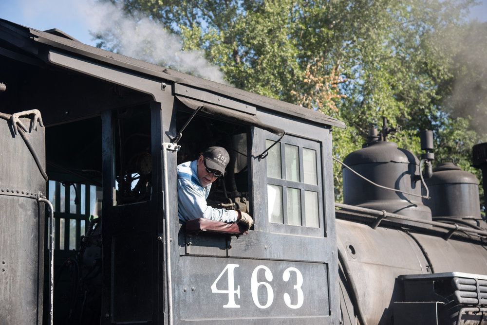 2 Engineer Harry is checking for Ray's signals as he backs into the yard.jpg