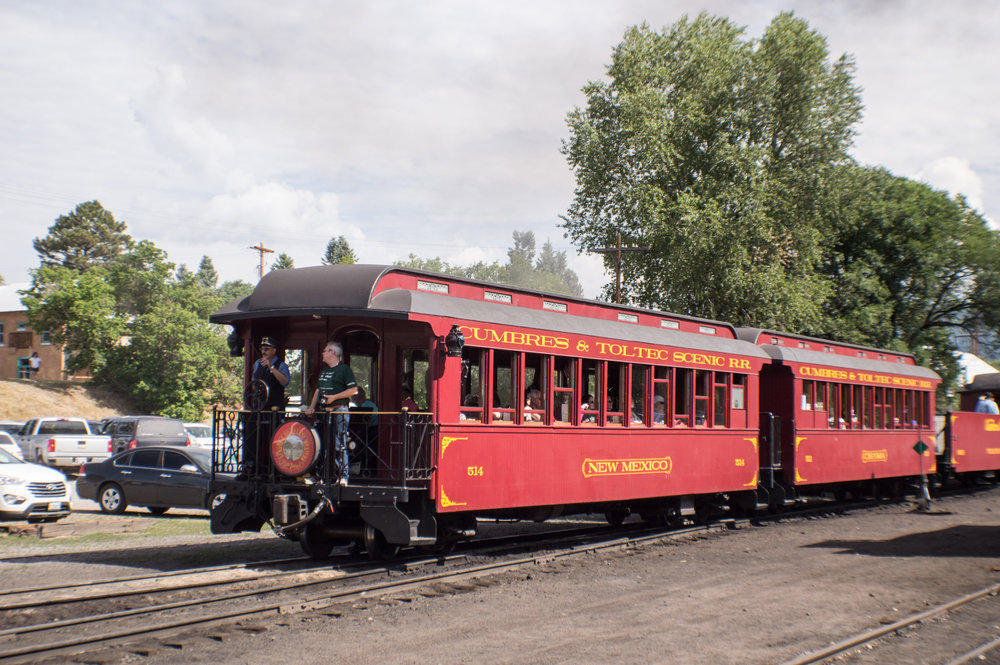 11 Conductor Ray and a passenger are on the parlor platform as the train departs.jpg