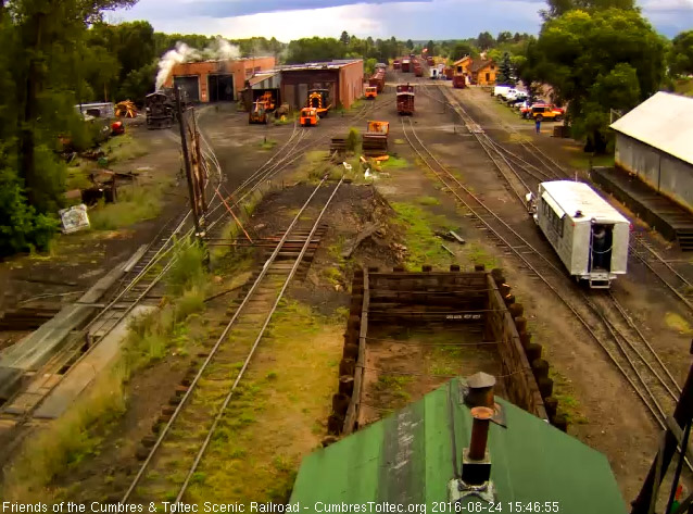 8.24.16 Goose 7 is by the wood shop as 5 sits at the depot.jpg