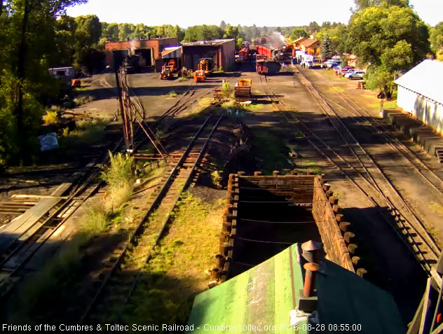 8.28.16 463 has a 4 coach train ready to head up to Cumbres.jpg