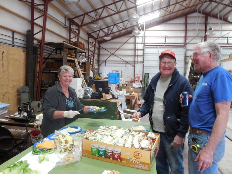 Patty Hanscom, Bob Reib, and Russ Hanscom get ready for Work Session A, Antonito.jpg