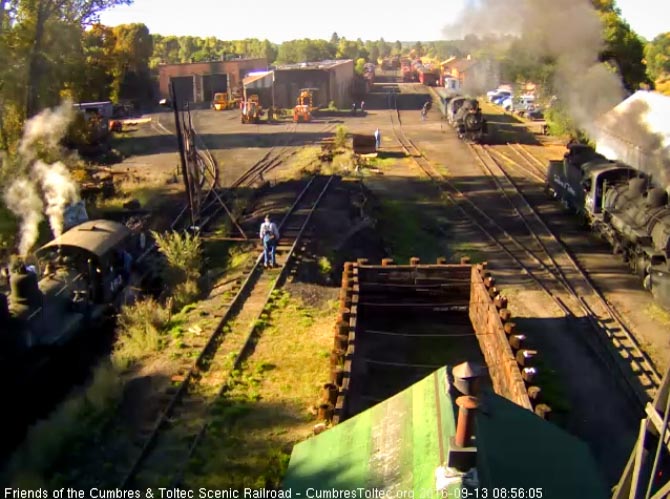 9.13.16 484 comes back with the repainted coach as 487  and 463 wait.jpg