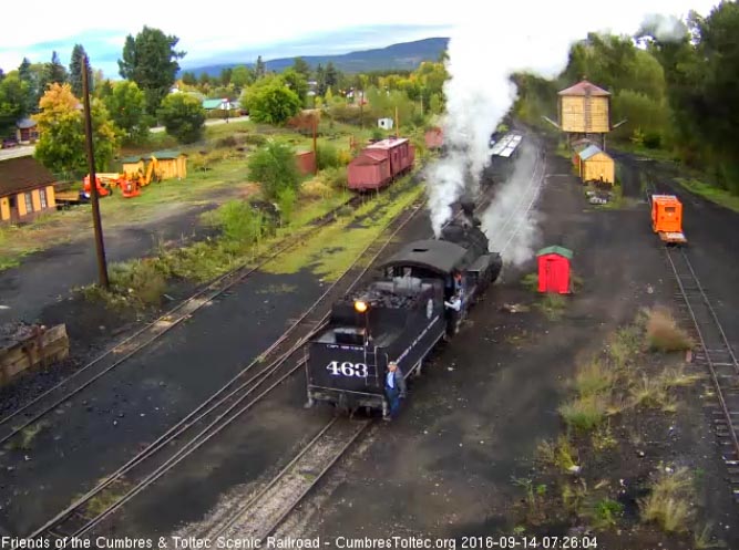 9.14.16 With a student on the tender and instructor haning out of the cab, 463 backs toward the coal dock.jpg