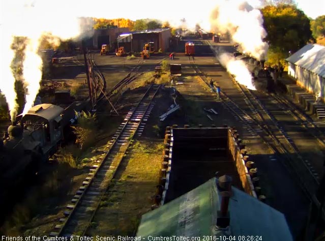 10.4.16 487 pulls into the coal lead as 489 continues to get its fire cleaned.jpg