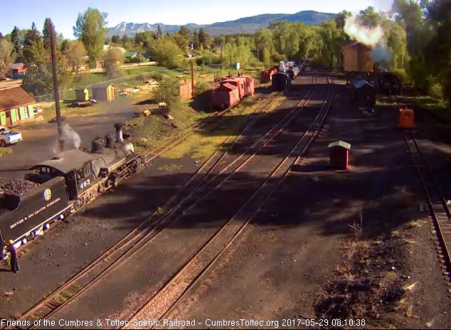 5-29-17 463 is at the coal dock as 489 heads to the tank.jpg