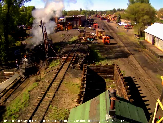 5-30-17 487 has come out to the pit and 484 has backed into the track by the round house.jpg