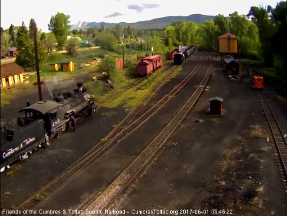 6-1-17 A member of the road crew gets a jump on the day by oiling around at the coal dock.jpg