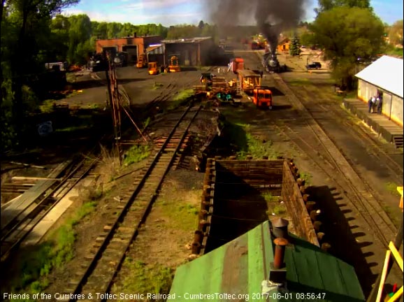 6-1-17 Their work done the hostlers park the locomotive for the road crew to take over.jpg