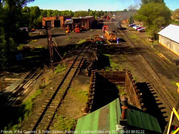 6-3-17 463 has moved down the main near the depot to wait in its road crew.jpg