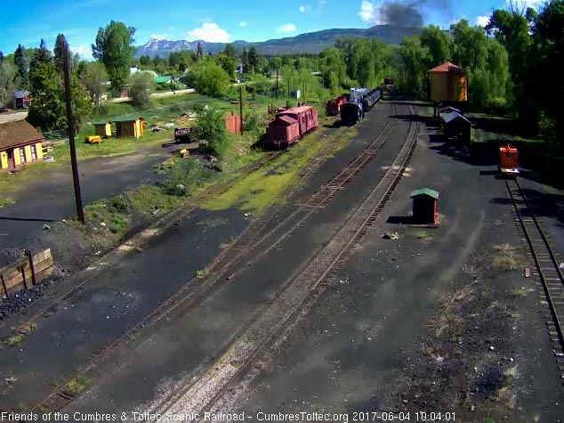 6-4-17 The New Mexico rounds the corner at the end of the yard.jpg