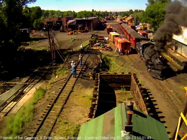 6-23-17 The train passes the Friends who have stopped working to wave at the riders.jpg