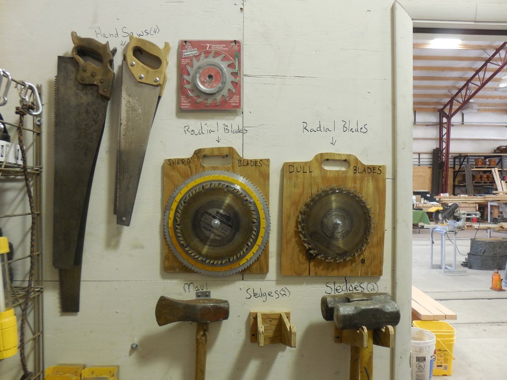 This photo shows the inside of the tool room located in the Antonito Car Restoration facility.  Volunteers are getting the tools and supplies organized!.jpg