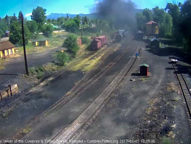 7-1-17 The train is exiting Chama yard under a haze of smoke.jpg