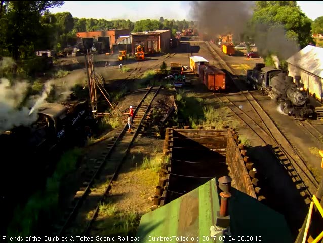 7-4-17 The 484 pulls by the wood shop as 488 is being cleaned.jpg