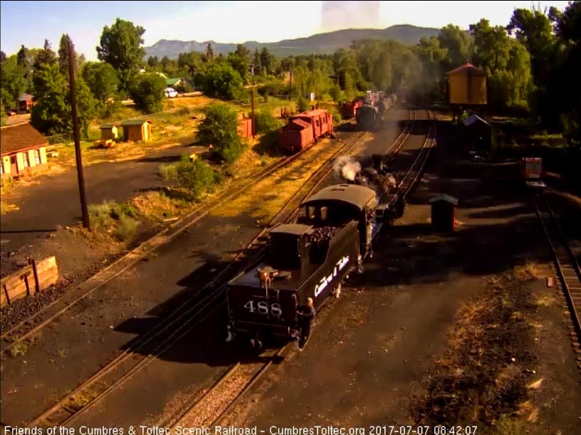 7-7-17 The 488 backs toward the coal dock lead.jpg