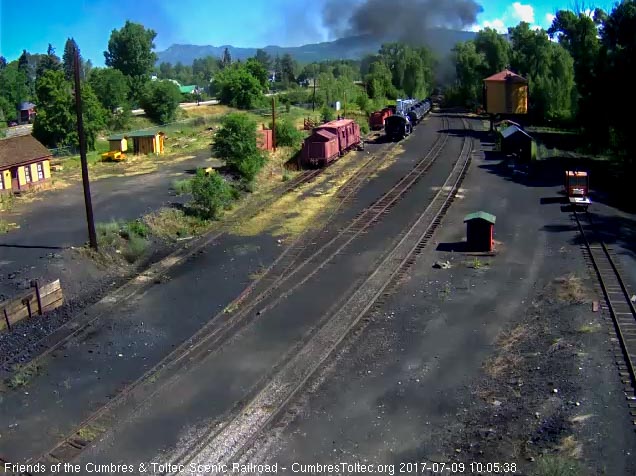 7-9-17 Smoke trails from the 489 as the last cars round the curve.jpg