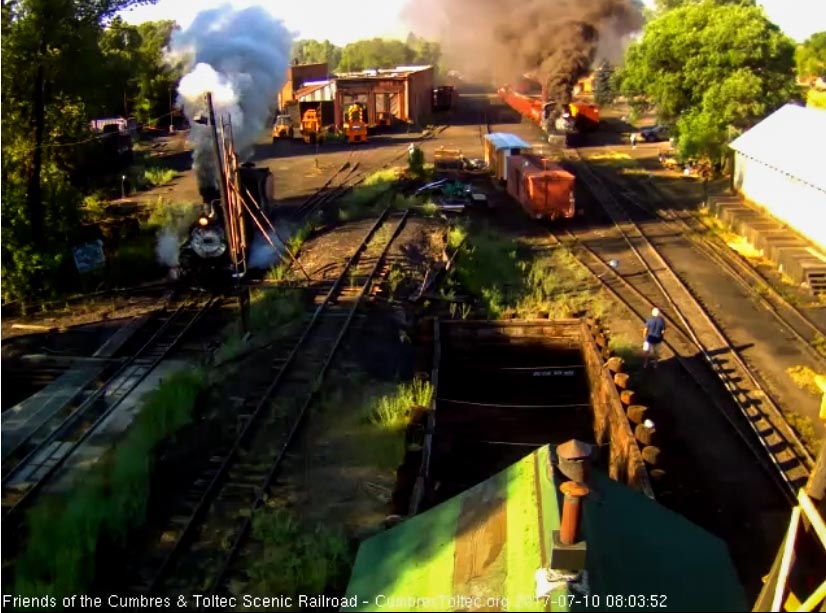 7-10-17 The 463 is almost at the pit as the student engineer works to get his train moving.jpg