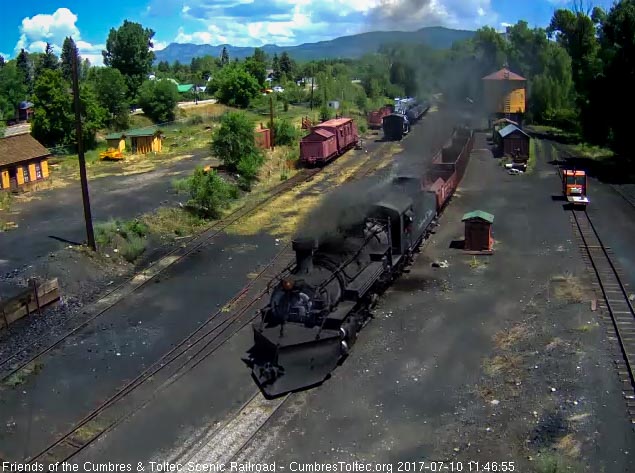 7-10-17 Its a beautiful day in Chama as the train comes by the tipple.jpg
