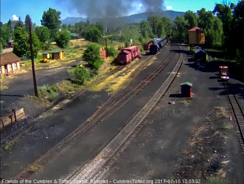 7-10-17 The last cars of the train round the curve north of the yard.jpg