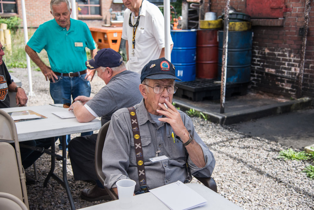 7-23-17 Geof Gorden, the session leader, take a break before he gets to work.jpg