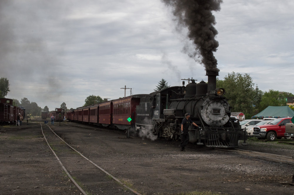 3 Tracy waits at the front of 463 for the helper to back down and couple on.jpg