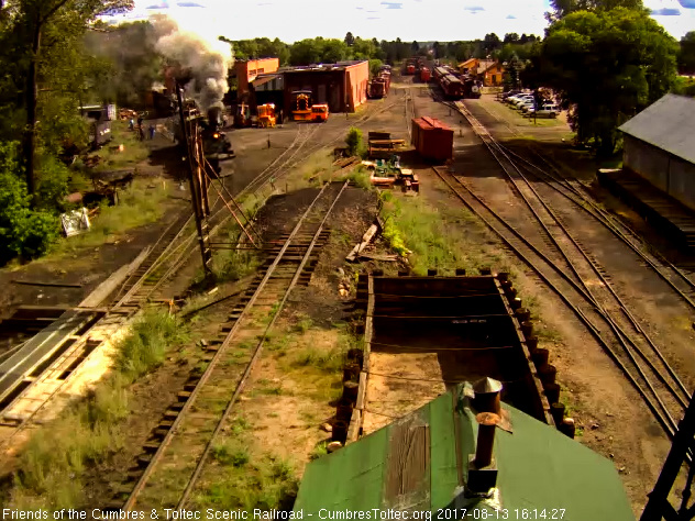 8-13-17 With train 215 safely at the depot, the 487 leaves on the first check run.jpg