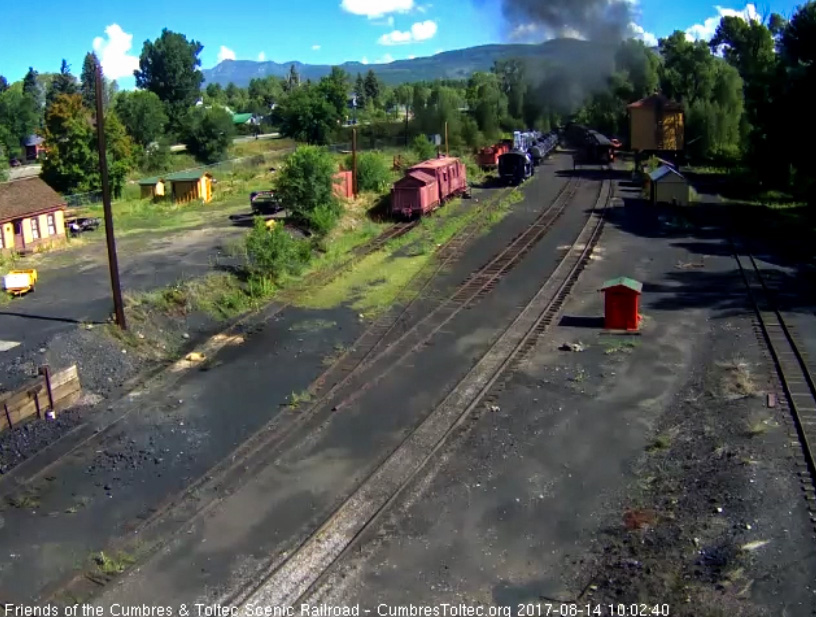 8-14-17 The train is by the water tank as the speeder waits.jpg