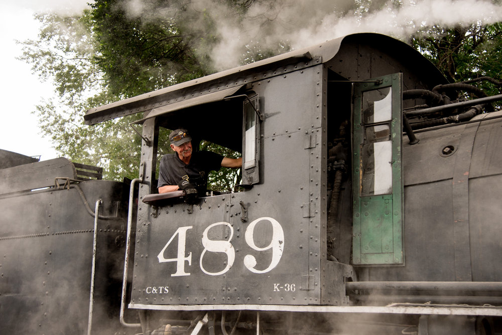 6 Tracy concentrates on moving through the switch and to the coal dock.jpg