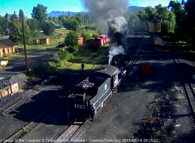 8-16-17 The 463 backs down the main as it moves to the coal dock.jpg