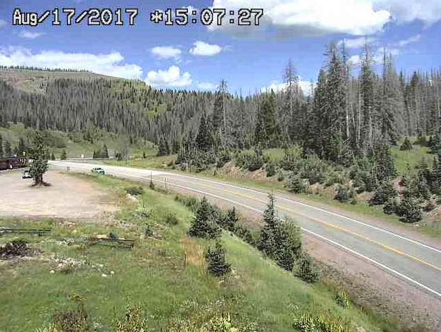 8-17-17 A 9 car train 215 sits at Cumbres.jpg