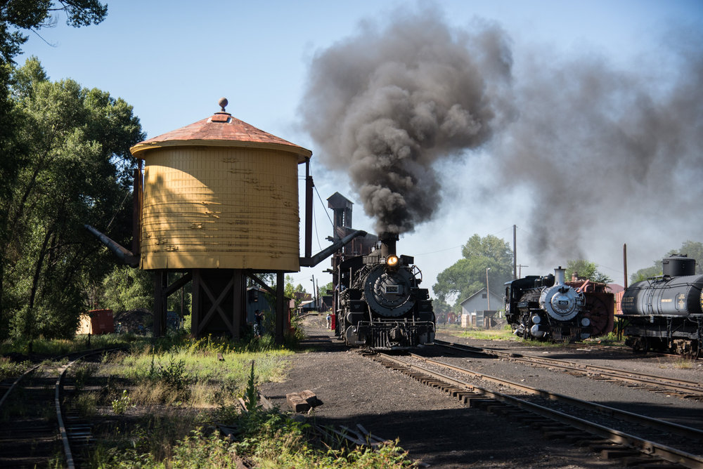 2 488 comes by the wate tank as it leaves Chama.jpg