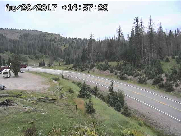 8-20-17 215 is coming into Cumbres with the parlor still crossing route 17.jpg