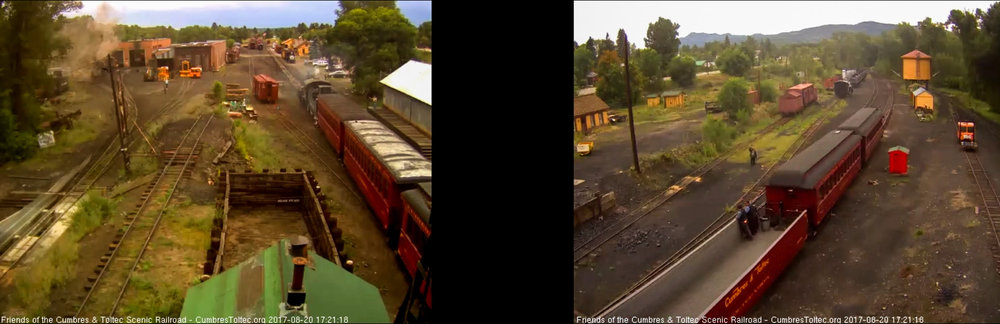 8-20-17 As the train passes the tipple we see Ray and his trainman in the open gon.jpg