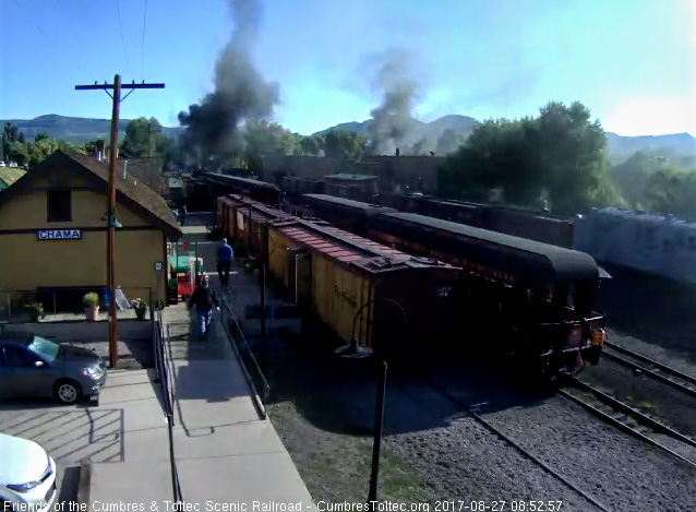 8-27-17 Today's 216 is now in loading position, from depot cam.jpg