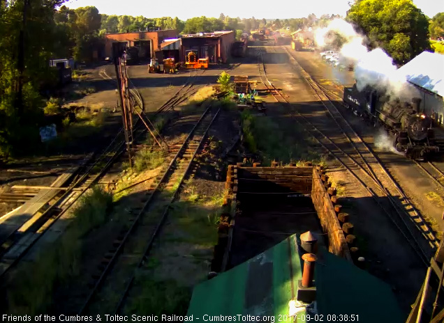 9-2-17 488 moves by the wood shop as it heads to the coal dock.jpg
