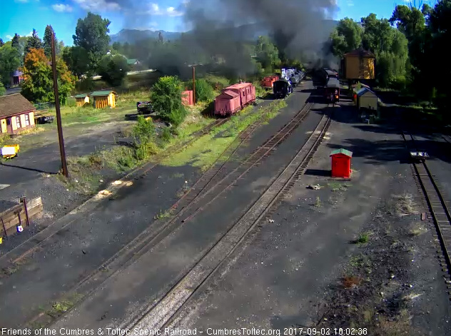 9-2-17 The 488 is clearing north yard as the parlor passes the tank.jpg
