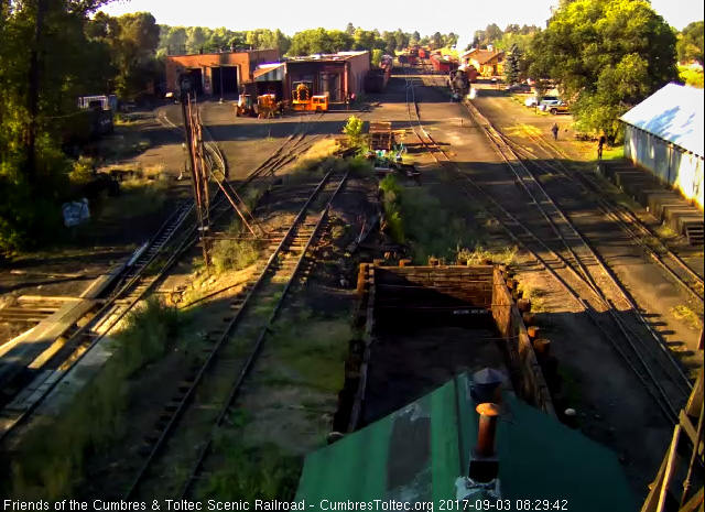 9-3-17 The road crew wasted no time today and are backing toward the train.jpg