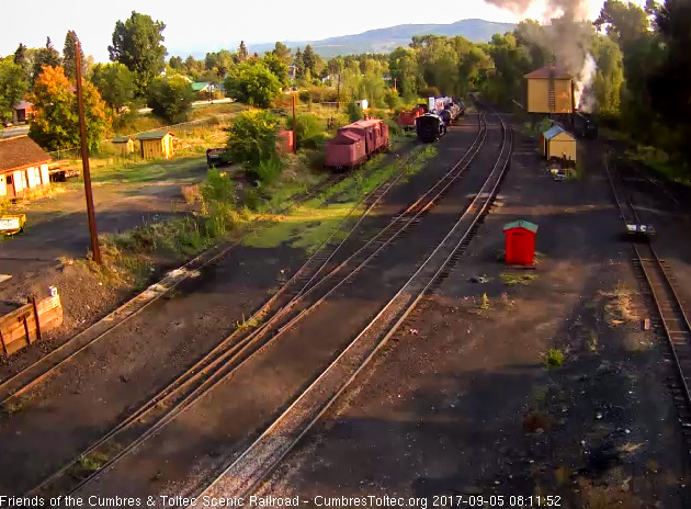 9-5-17 The 488 take on water for its run up to Cumbres and its next refill.jpg