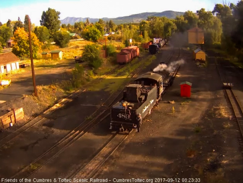 9-12-17 The 489 backs toward the lead switch to the coal dock.jpg