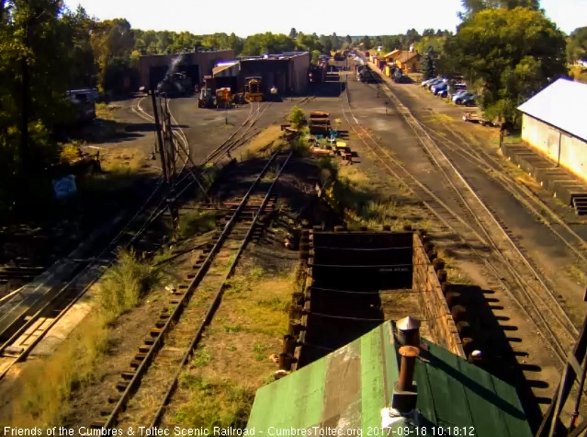 9-18-17 Now shoves back into south yard where the freight cars from the RGS trains are.jpg