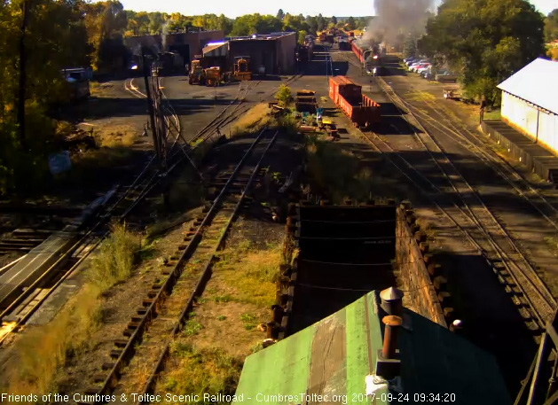 9-24-17 The 8 car train 216 is now in loading position.jpg