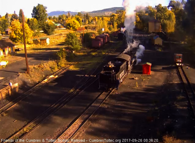 9-26-17 463 backs toward the coal dock lead as 487 takes water.jpg