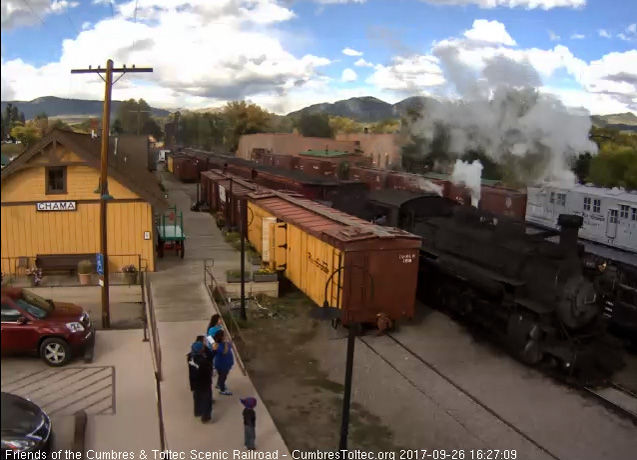 9-26-17 The 488 passes the depot as a family watches.jpg
