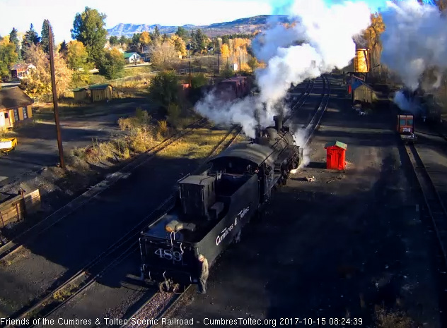 10-15-17 The 489 now backs toward the coal dock lead as 484 heads to the tank.jpg