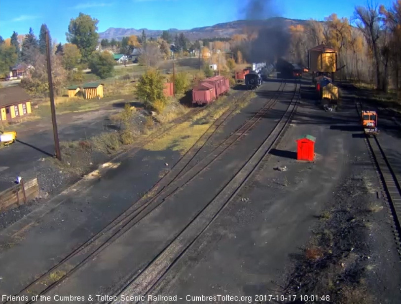 10-17-17 The smoke from the 489 is lying low as the train exits Chama yard.jpg