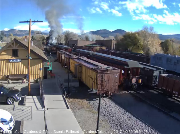 10-20-17 Their train is now in loading position, as seen from the depot cam.jpg