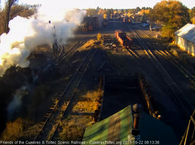 10-22-17  The 488 is over the pit for its morning cleaning.jpg