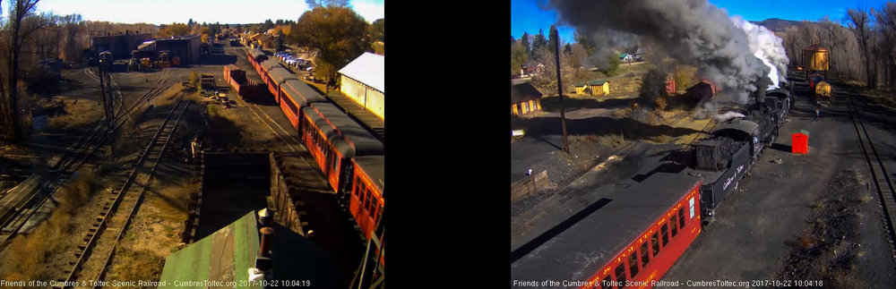 10-22-17  The 488 is blowing for the running brake test as the train passes the tipple.jpg